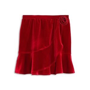 Aqua Girl Red Velvet Rose Skirt Size L 10/12